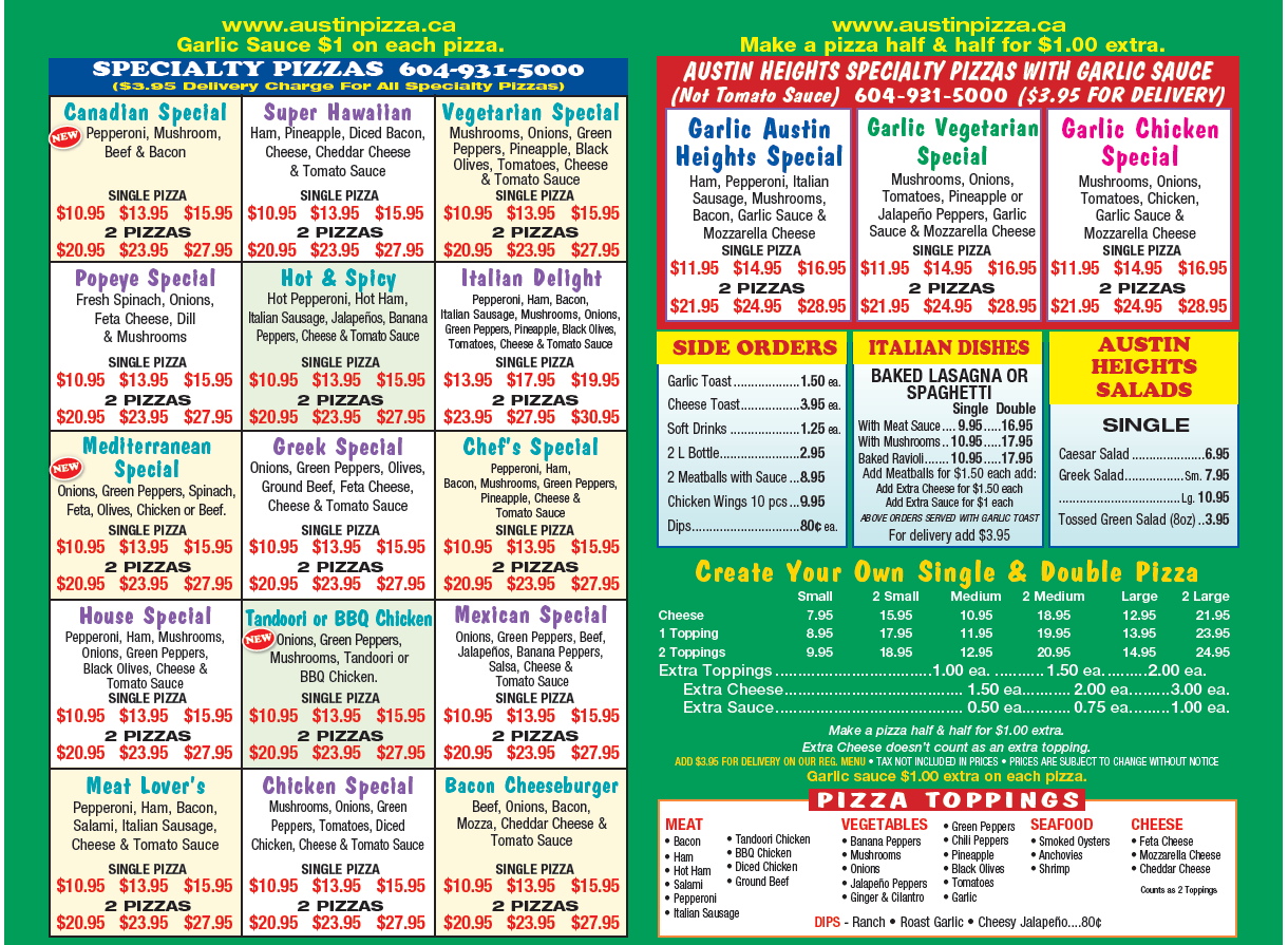 Austin Heights Pizza Tandoori Pizza Gluten Free Pizza Indian